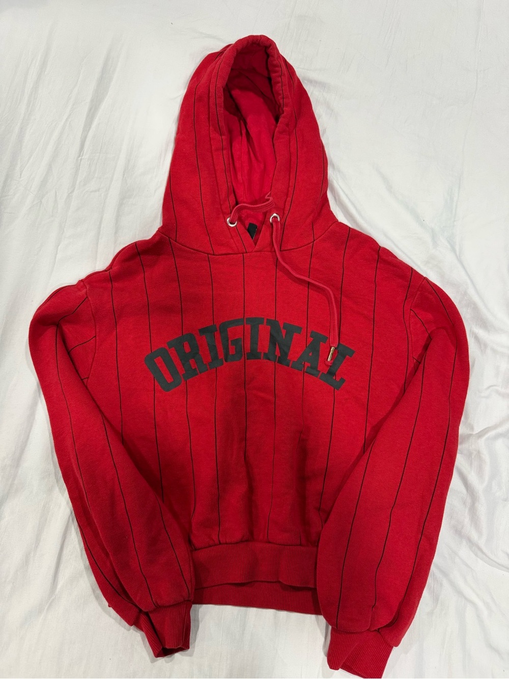 Original Red Hooded Sweater - women Pullover Hoodie